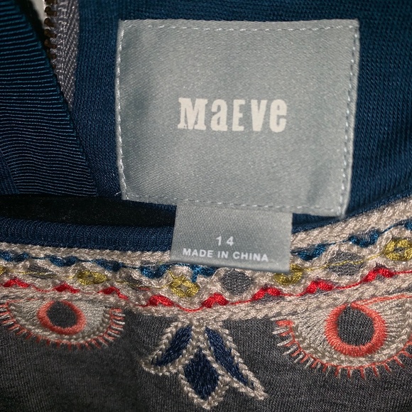 Anthropologie Maeve Embroidered Neporene Shift Dress - Picture 3 of 9